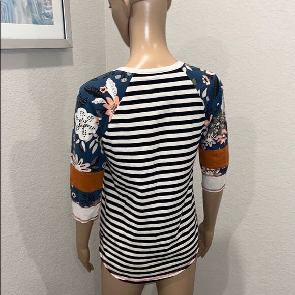 Matilda Jane Floral and Striped Women's Top - Picture 3 of 4